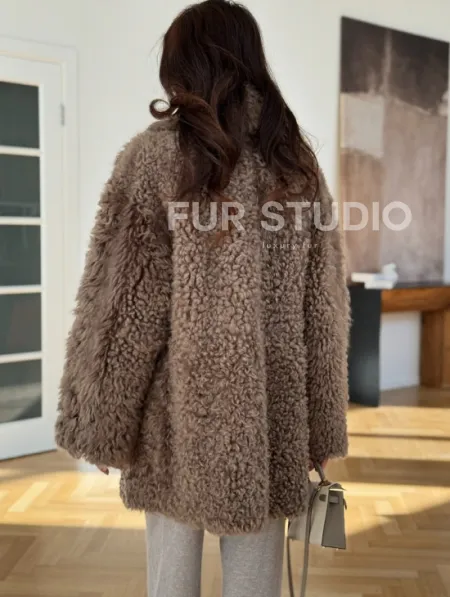 Двусторонняя шуба - дублёнка из меха испанского тиградо - фото 6