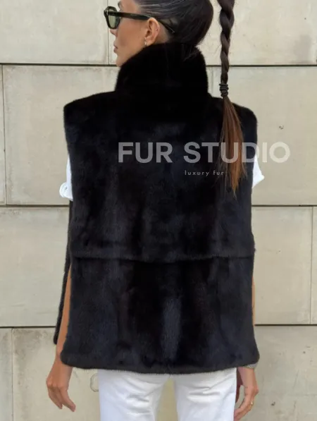 Норковая манишка женская - фото 2