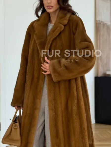 Шуба норковая золотая - фото 1