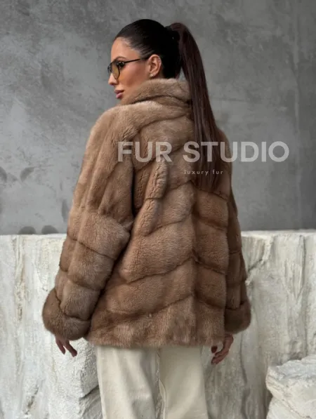 Норковая автоледи - цвет пастель - фото 11