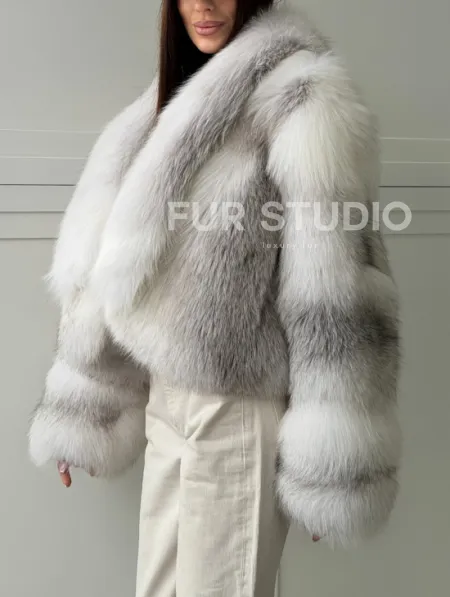 Шуба кроп-топ из лисы finnish cross fox - фото 3