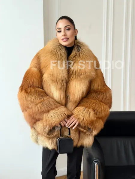Шуба из лисы огневки - фото 10