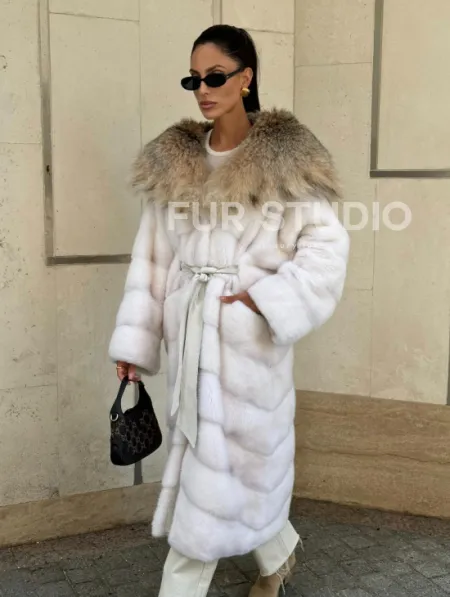 Норка кимоно с капюшоном рысь - фото 0