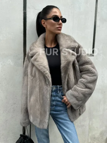 Шуба - косуха из меха норки - фото 1