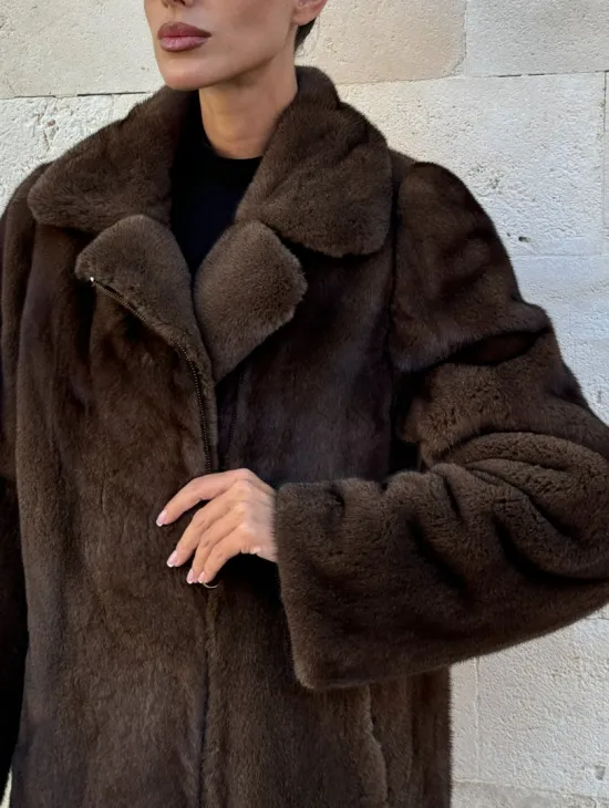 Норковая куртка (косуха) из аукционной скандинавской норки - фото 1