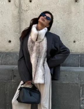 Женская манишка из норки крестовки - фото 15