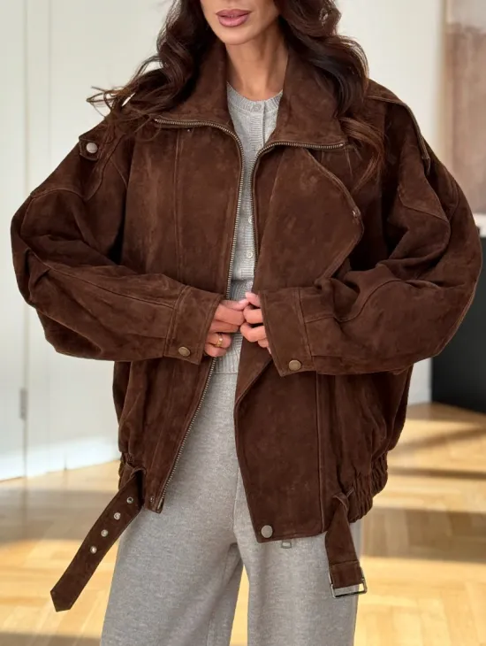 Замшевая куртка женская 2025 - фото 2