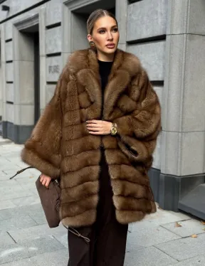 Шуба из куницы оверсайз - фото 8