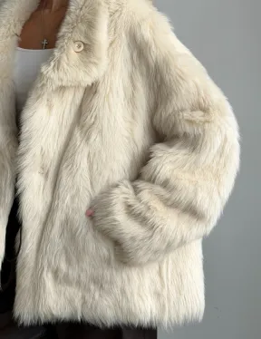 Двухсторонняя дубленка из меха тосканы - фото 3