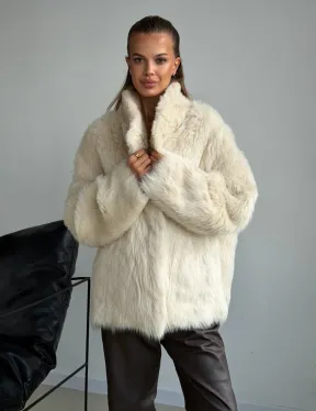 Двухсторонняя дубленка из меха тосканы - фото 12