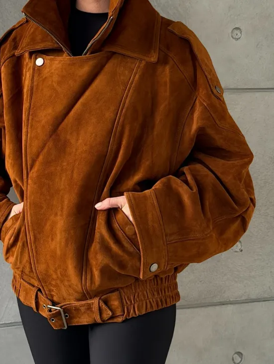 Замшевая куртка-косуха - фото 2