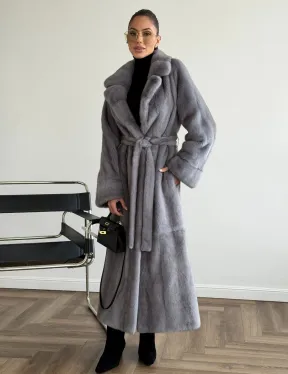 Голубая норковая шуба - фото 8