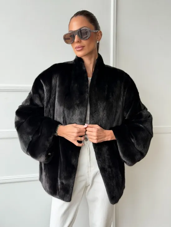 Куртка c V-образным воротом из норки SAGA FURS - фото 8