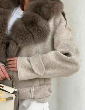 Куртка - пальто с мехом финского песца - фото 3