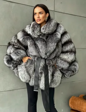 Шуба из чернобурой лисы 