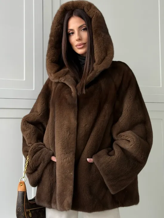 Автоледи с капюшоном из норки KOPENHAGEN FUR - фото 3