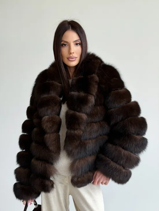 Шуба песцовая под соболь - фото 19
